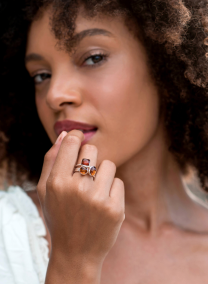 Girl with jewelry ring