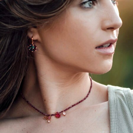 Jade Choker and Triplet  Rubellite