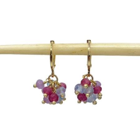 Forever Gems Earrings Dark Pink