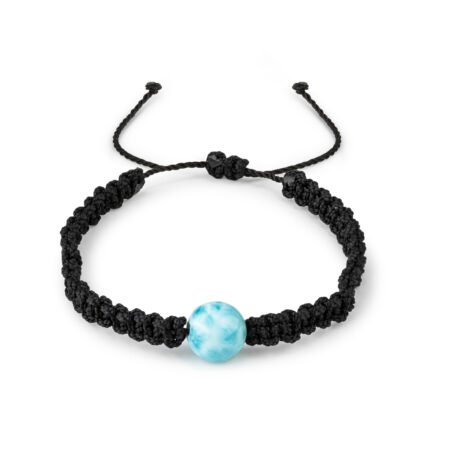 Macrame Unisex Bracelet Round Stone