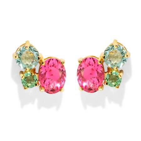 Tricolor Studs Light Green