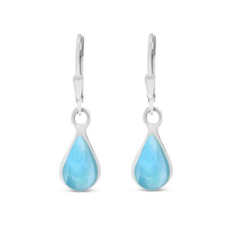 Leverback Larimar Earrings